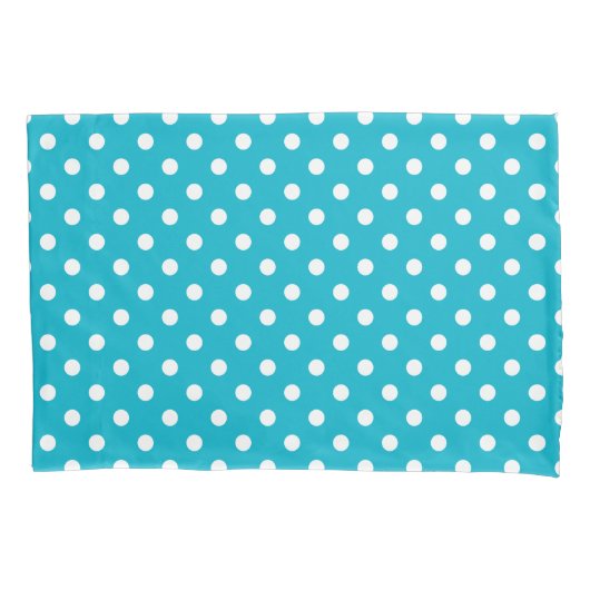 Aqua et douille blanche de couverture de taie (devant)