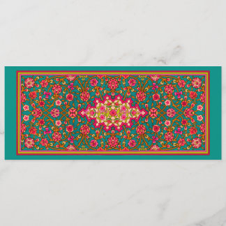 Aqua et Faire-part de mariage marocaine rose