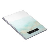 Aqua et Gold Beach Carnet Spiral personnalisé (Côté Droit)