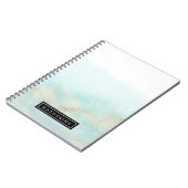 Aqua et Gold Beach Carnet Spiral personnalisé (Côté gauche)