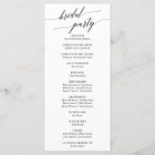 Aqua et Gold Watercolor Beach Wedding Programme (Dos)