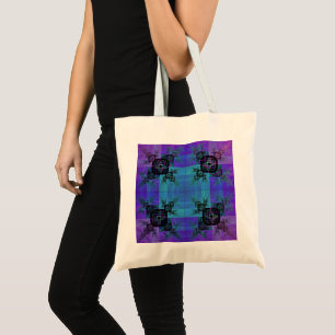 Aqua et Lilac Fractal Joy Sac fourre-tout