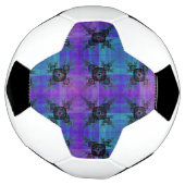 Aqua et Lilac Joie fractale balle de football (Tourné)