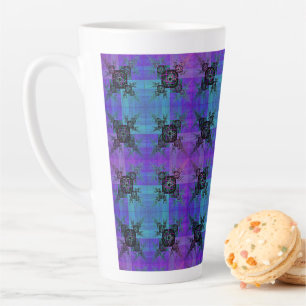 Aqua et Lilac Joy Latte Mug