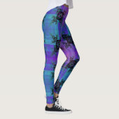 Aqua et Lilac Joyeux fractal Leggings (Droite)