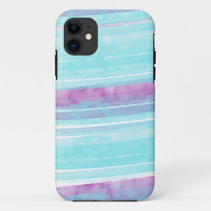 Aqua et Purple Aquarelle iPhone 5/5s Coque