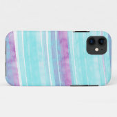 Aqua et Purple Aquarelle iPhone 5/5s Coque (Dos (Horizontal))