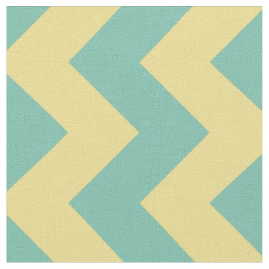 Aqua et tissu jaune de rayure de Chevron (Fermer)