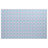 Aqua et tissu pourpre de motif d'échelles de (Fat Quarter)