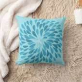 Aqua et Turquoise Starburst Moderne Coussin de fle (Couverture)