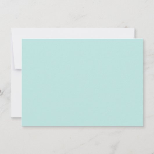 Aqua et White Modern Grand Texte Merci Note (Dos)