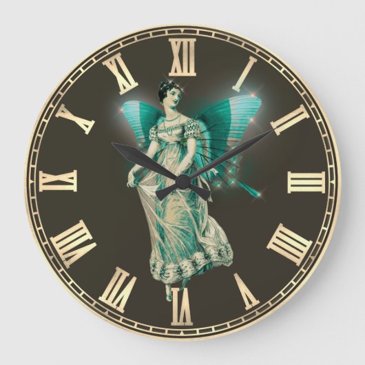 Aqua Fairy Large Clock Grote Klok (Voorkant)