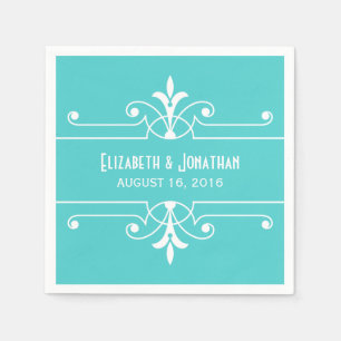 Aqua Fancy sierpapier Napkins Servet