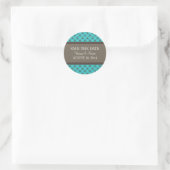 Aqua Fancy treillis Enregistrer Stickers Date (Sac)