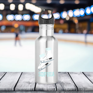 Aqua Figuur Schaatsen Gepersonaliseerde Meisjes Waterfles