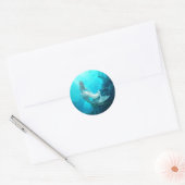Aqua Fiona Zeemeermin Ronde Sticker (Envelop)