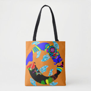 Aqua Fish Eastern Canvas tas