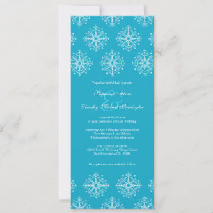 Aqua + flèches blanches invitation à un mariage d'