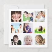 Aqua Flèches Photo Collage Cartes de fin de année (Devant)