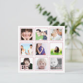 Aqua Flèches Photo Collage Cartes de fin de année (Debout devant)