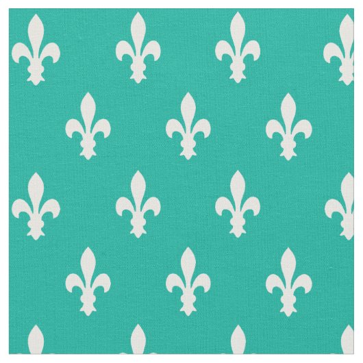 Aqua Fleur de Lys, tissu victorien (Fermer)