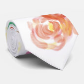 Aqua fleur stropdas (Opgerold)