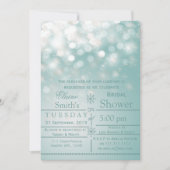 aqua flocons de neige hiver Invitation de douche n (Devant)
