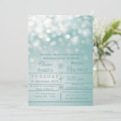 aqua flocons de neige hiver Invitation de douche n (Debout devant)