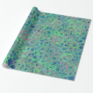 Aqua floral Abstract Design Cadeaupapier