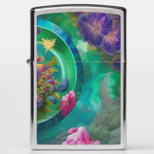Aqua Floral Abstracte Garden