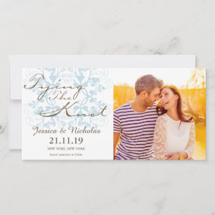 Aqua Floral Floural Liant Le Carte photo Knot