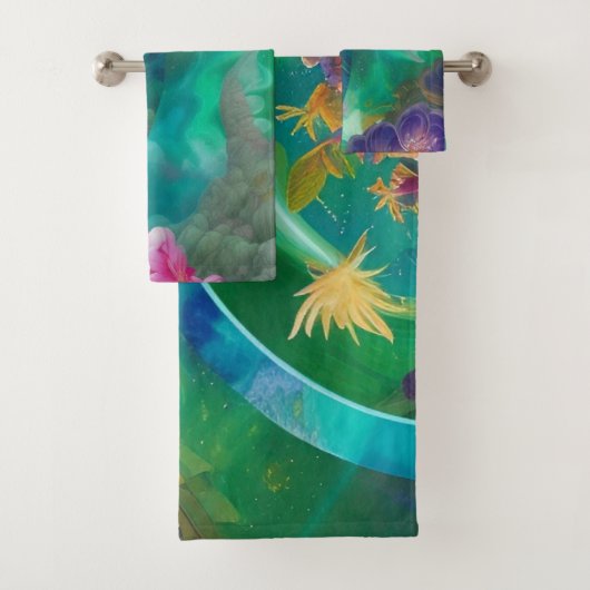 Aqua Floral Jardin sous-marin Abstrait (En situation)