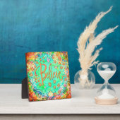  Aqua Floral Whimsical Boho geloof Fotoplaat (Insitu)