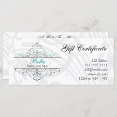Aqua Flourish Personalized Business Stationery (Voorkant / Achterkant)