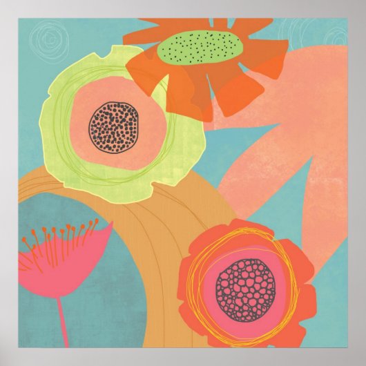 Aqua Flower Pop - poster (Devant)