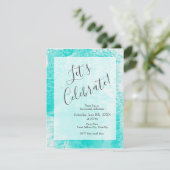 "Aqua Foam" Abstract Kaart (Staand voorkant)