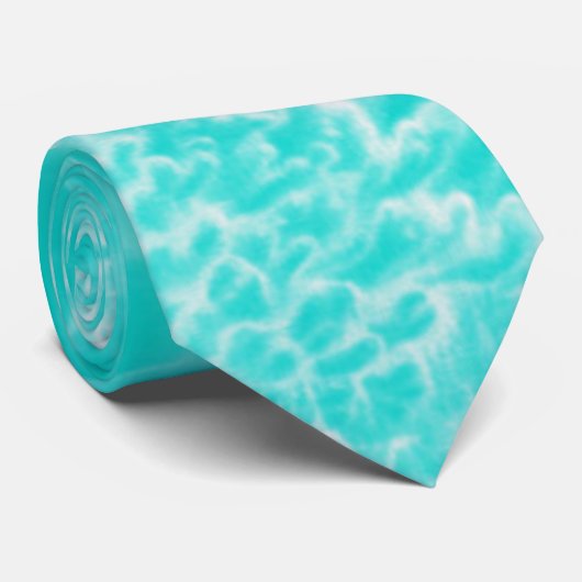 "Aqua Foam" Abstract Stropdas (Opgerold)