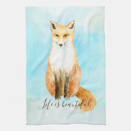 Aqua Fox             Theedoek (Verticaal)