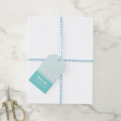Aqua Geek Chic Binaire Code CadeauLabels (Met Touw)