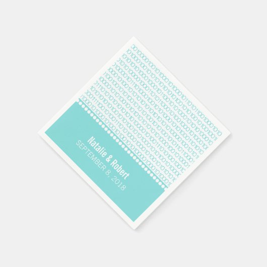 Aqua Geek Chic Binary Code Paper Napkins Servet (Hoek)