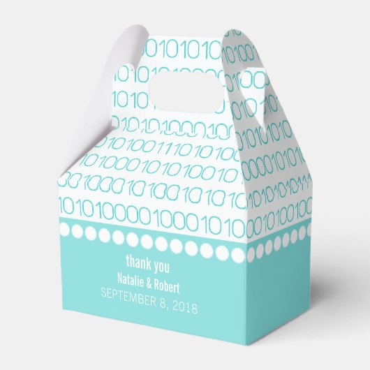 Aqua Geek Chic Code binaire Ballotins (Verso)
