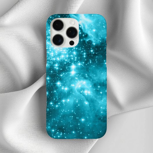 Aqua gekleurde sterren Case-Mate iPhone case