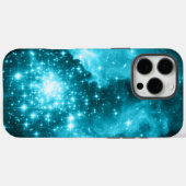 Aqua gekleurde sterren Case-Mate iPhone case (Achterkant (horizontaal))