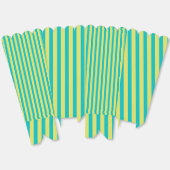 Aqua + Gele Strepen Popcorn Bedankdoosjes (Ongevouwen)