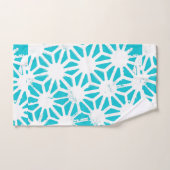 Aqua geometrisch patroon bad handdoek (Handdoek)