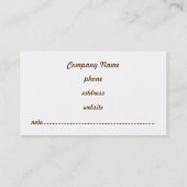 Aqua Gingham-Visitekaartje Visitekaartje (Achterkant)