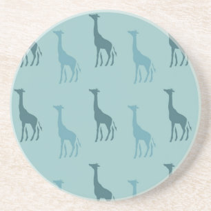 Aqua Giraffes Zandsteen Onderzetter