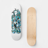 Aqua girl skateboard deck (Recto)