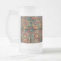 Aqua givrée "Aztec Dream" 473ml Mug en verre