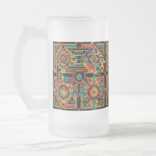 Aqua givrée "Aztec Dream" 473ml Mug en verre